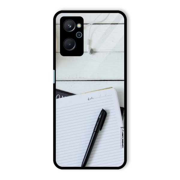 Headphones Notes Glass Back Case for Realme 9i