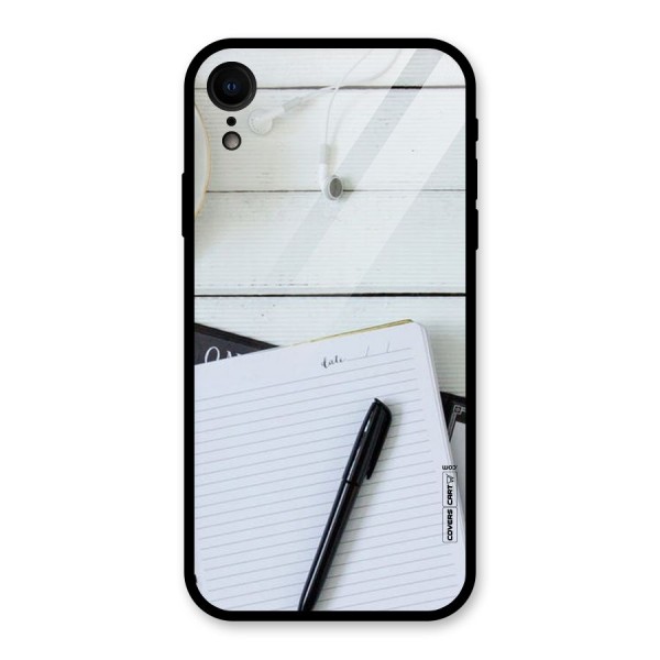 Headphones Notes Glass Back Case for XR