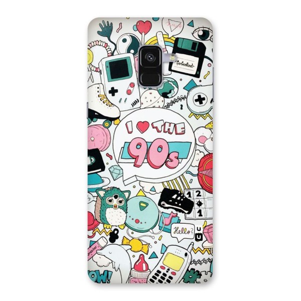 Heart 90s Back Case for Galaxy A8 Plus