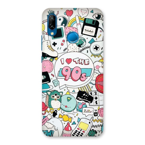 Heart 90s Back Case for Huawei P20 Lite