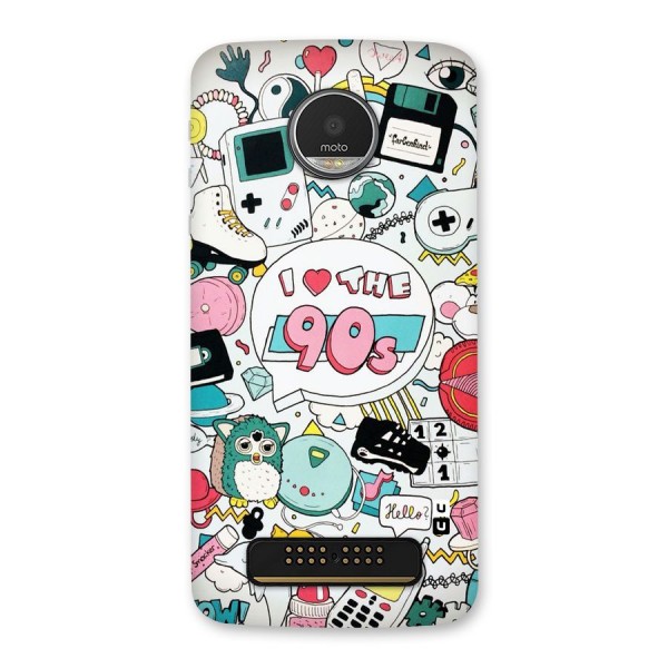 Heart 90s Back Case for Moto Z Play