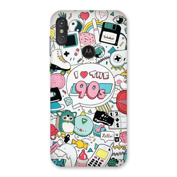 Heart 90s Back Case for Motorola One Power