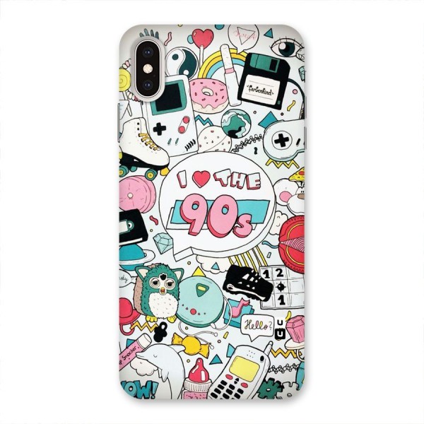 Heart 90s Back Case for iPhone XS Max