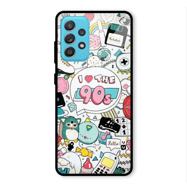 Heart 90s Glass Back Case for Galaxy A52s 5G