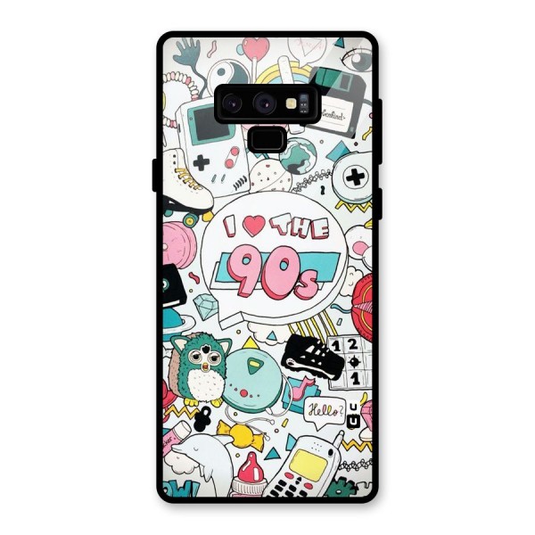 Heart 90s Glass Back Case for Galaxy Note 9