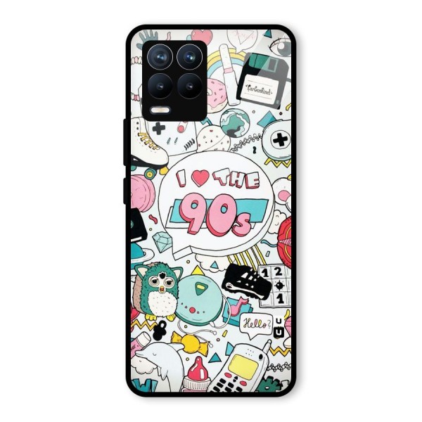 Heart 90s Glass Back Case for Realme 8 Pro