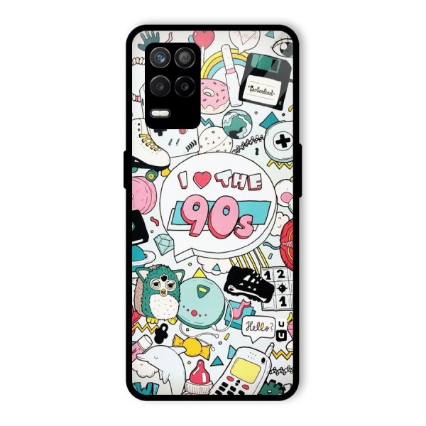 Heart 90s Glass Back Case for Realme 9 5G