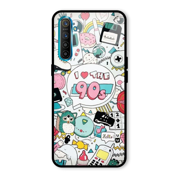 Heart 90s Glass Back Case for Realme XT