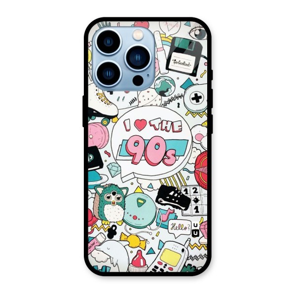 Heart 90s Glass Back Case for iPhone 13 Pro