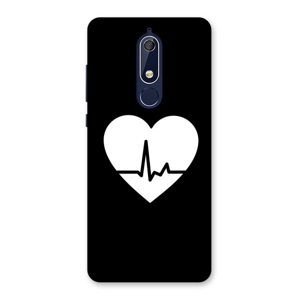 Heart Beat Back Case for Nokia 5.1