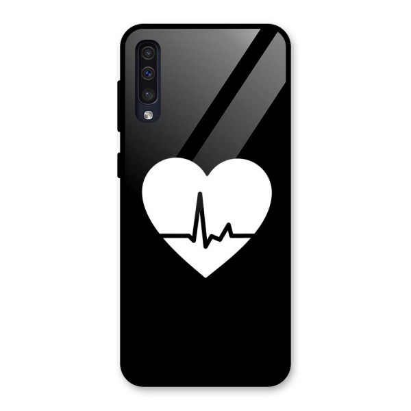 Heart Beat Glass Back Case for Galaxy A50s