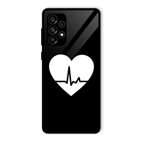 Heart Beat Glass Back Case for Galaxy A73 5G