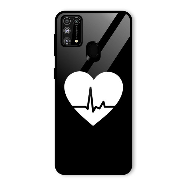 Heart Beat Glass Back Case for Galaxy M31