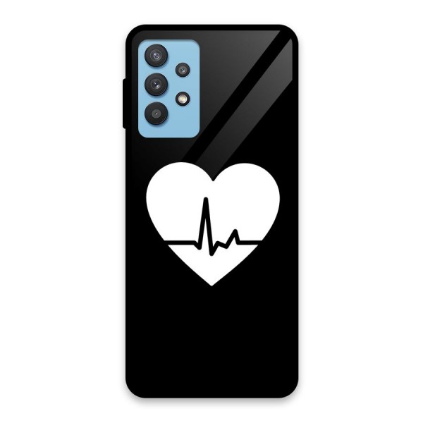 Heart Beat Glass Back Case for Galaxy M32 5G