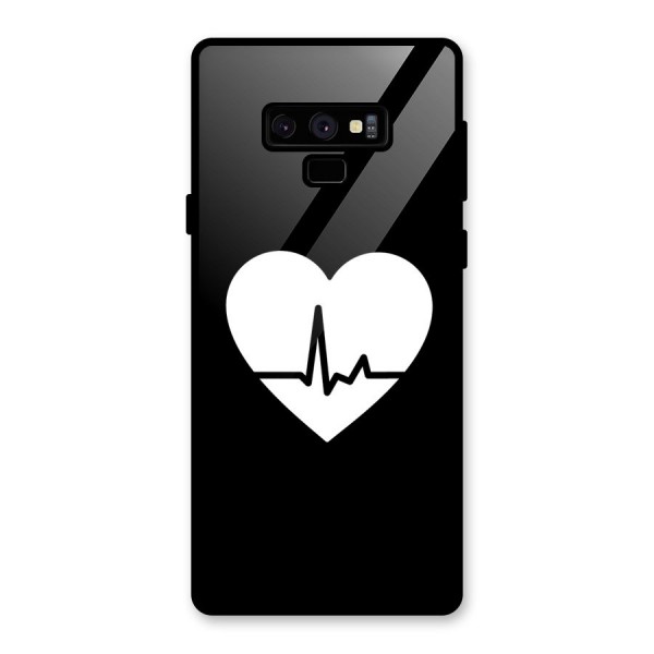 Heart Beat Glass Back Case for Galaxy Note 9