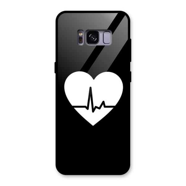 Heart Beat Glass Back Case for Galaxy S8