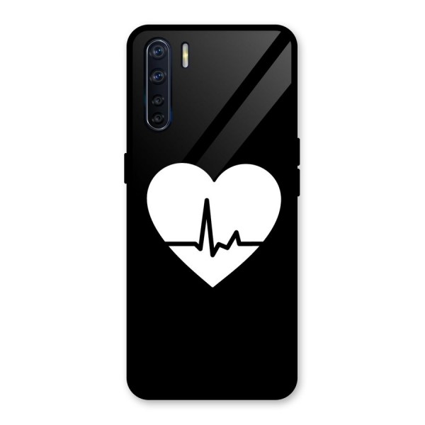 Heart Beat Glass Back Case for Oppo F15