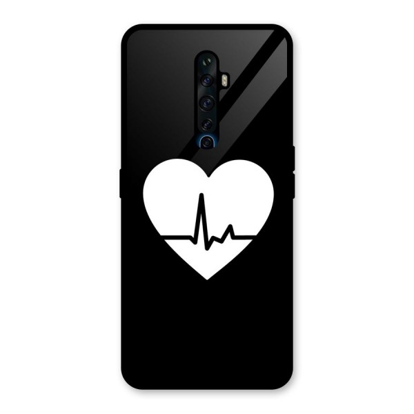 Heart Beat Glass Back Case for Oppo Reno2 Z