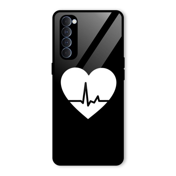 Heart Beat Glass Back Case for Oppo Reno4 Pro