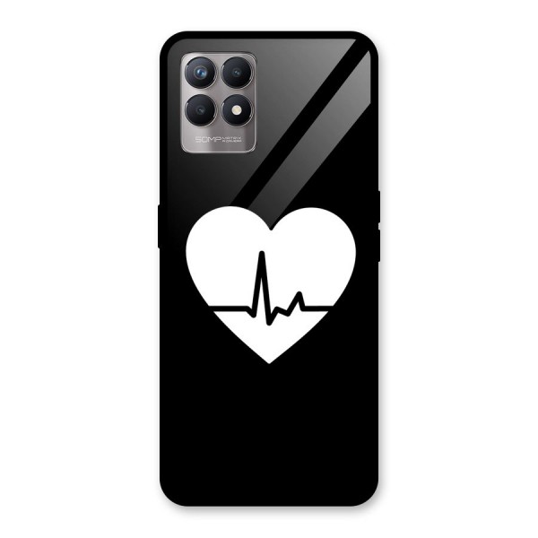 Heart Beat Glass Back Case for Realme 8i