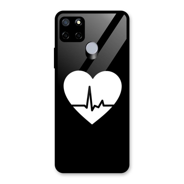 Heart Beat Glass Back Case for Realme C15