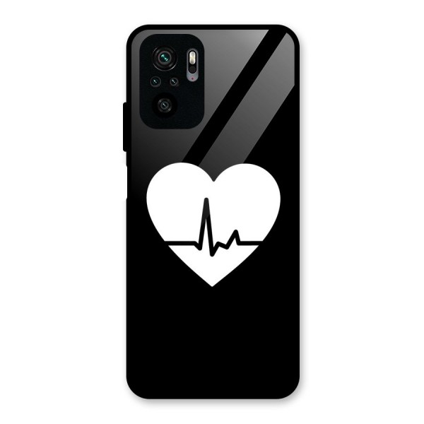 Heart Beat Glass Back Case for Redmi Note 10