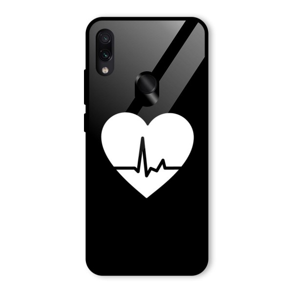 Heart Beat Glass Back Case for Redmi Note 7