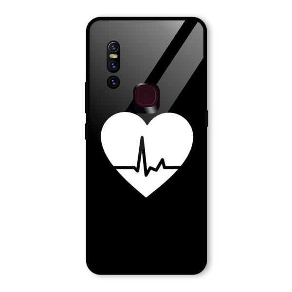 Heart Beat Glass Back Case for Vivo V15