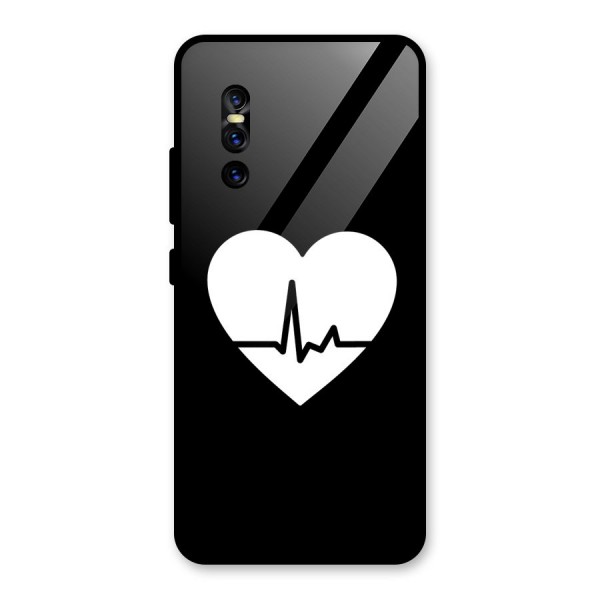 Heart Beat Glass Back Case for Vivo V15 Pro