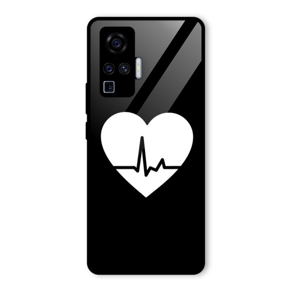 Heart Beat Glass Back Case for Vivo X50 Pro