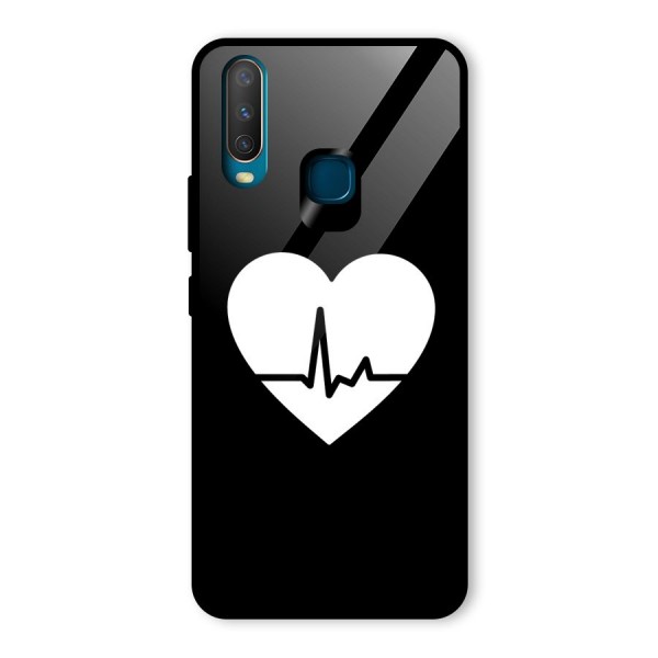 Heart Beat Glass Back Case for Vivo Y12