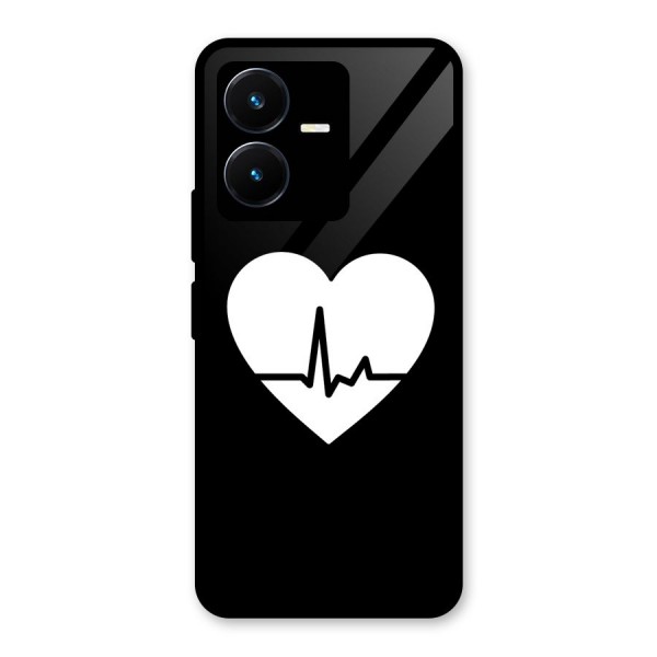 Heart Beat Glass Back Case for Vivo Y22