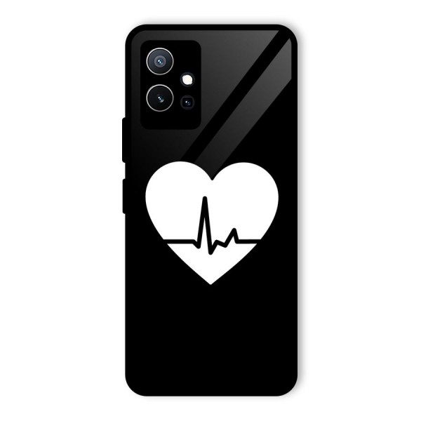 Heart Beat Glass Back Case for Vivo iQOO Z6