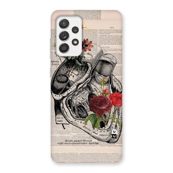 Heart Newspaper Back Case for Galaxy A52