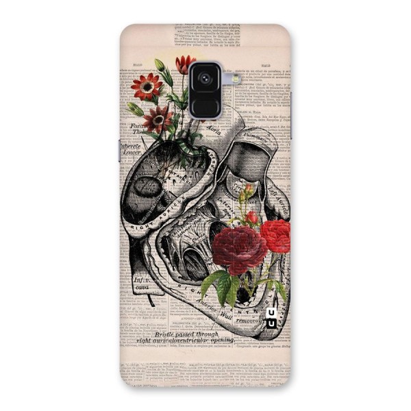 Heart Newspaper Back Case for Galaxy A8 Plus