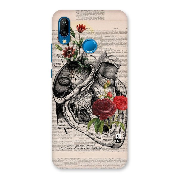 Heart Newspaper Back Case for Huawei P20 Lite