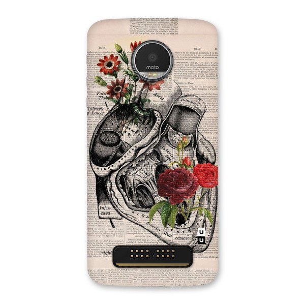 Heart Newspaper Back Case for Moto Z Play