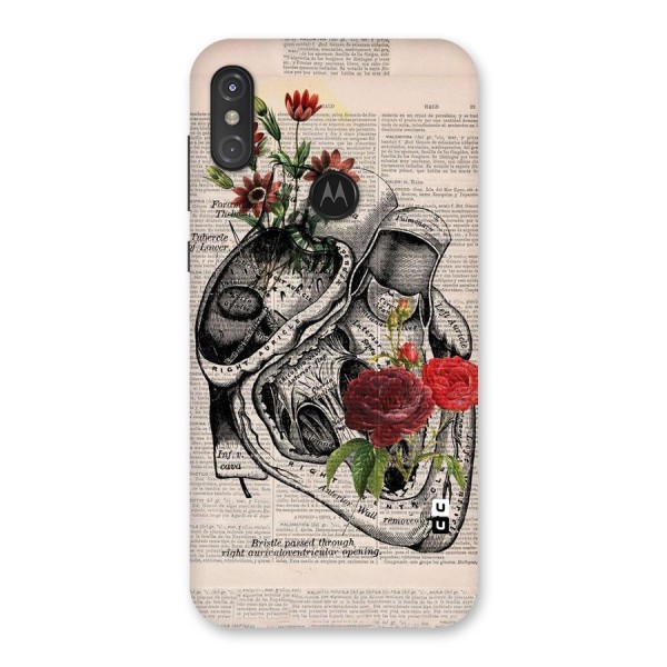 Heart Newspaper Back Case for Motorola One Power