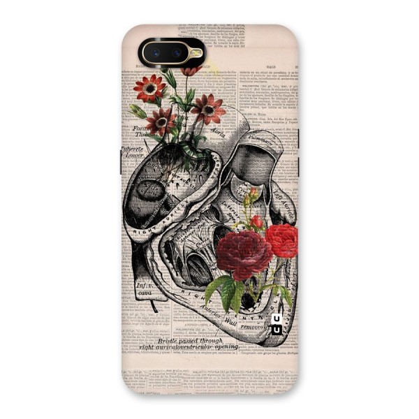 Heart Newspaper Back Case for Oppo K1