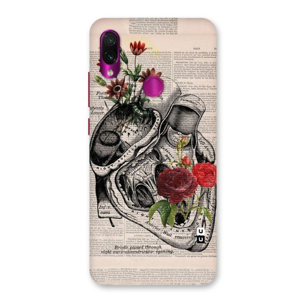 Heart Newspaper Back Case for Redmi Note 7 Pro