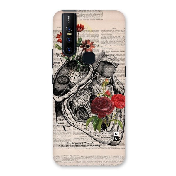 Heart Newspaper Back Case for Vivo V15