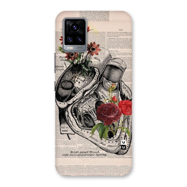 Heart Newspaper Back Case for Vivo V20