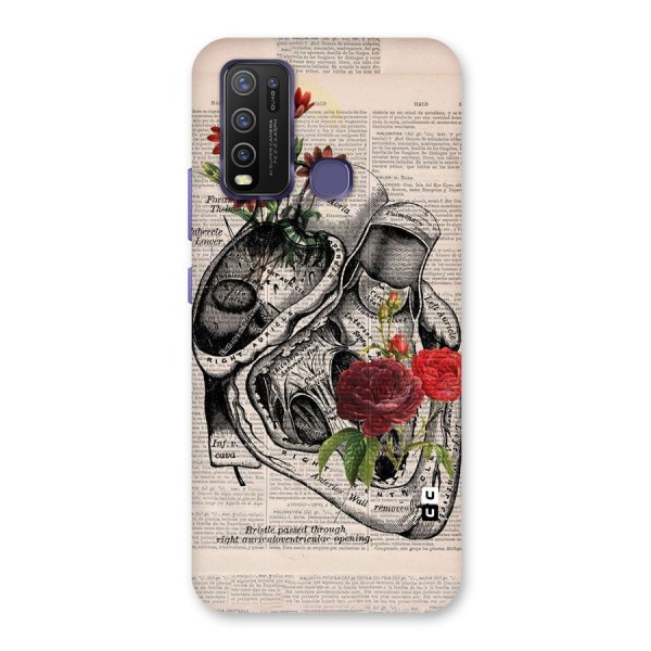 Heart Newspaper Back Case for Vivo Y30