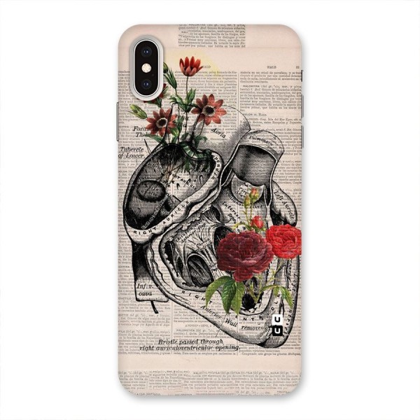 Heart Newspaper Back Case for iPhone XS Max