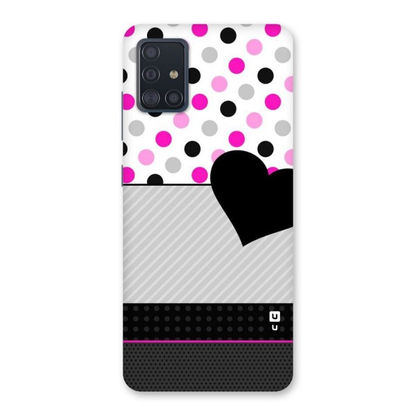 Heart Polka Stripes Back Case for Galaxy A51