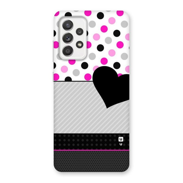 Heart Polka Stripes Back Case for Galaxy A52