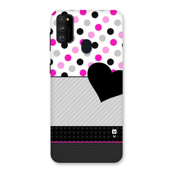 Heart Polka Stripes Back Case for Galaxy M21