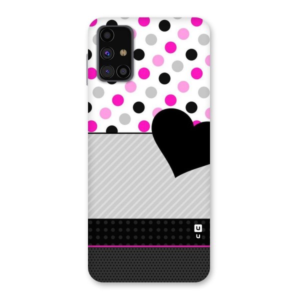 Heart Polka Stripes Back Case for Galaxy M31s