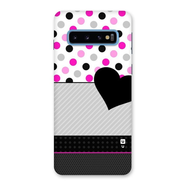 Heart Polka Stripes Back Case for Galaxy S10