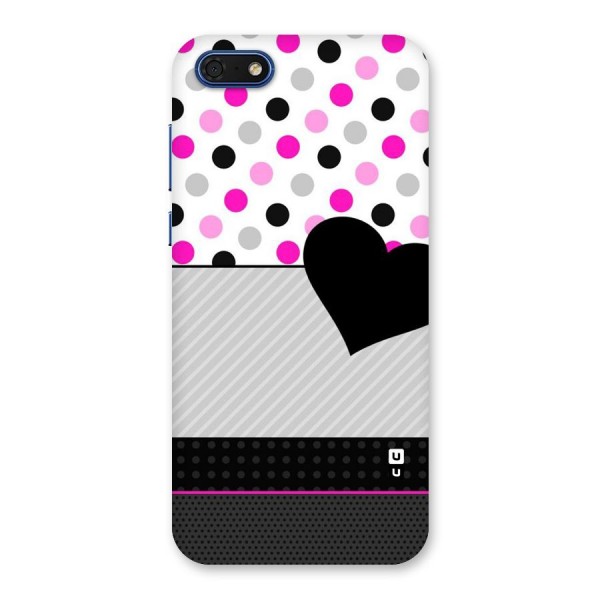 Heart Polka Stripes Back Case for Honor 7s